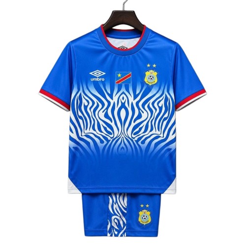 Kids DR Congo 2026 Home Jersey and Short Kit