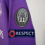 (On Sale) Real Madrid 2016/2017 Away Long Sleeve Retro Jersey with Ronaldo Print