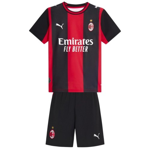 Kids AC Milan 26/27 Home Jersey and Short Kit