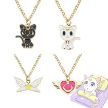 Sailor Moon Necklace Luna Artemis Pendant Kawaii Cat