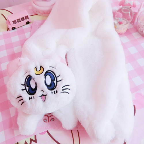 Buy Sailor Moon Luna Artemis Cat Plush Warm Scarf Socks Hosiery Moe Energy When sailor moon was dubbed into portuguese, artemis was made female and his name changed to artemisa to match the gender while luna was made male. usd
