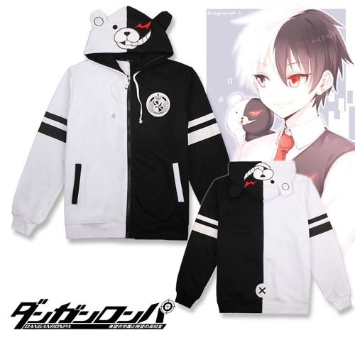 Anime Danganronpa Monokuma Black White Bear Jacket