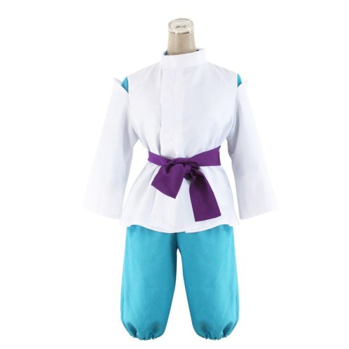 Spirited Away Sen to Chihiro no Kamikakushi White Dragon Haku Nigihayami Kohakunushi Kimono Uniform Cosplay Costume