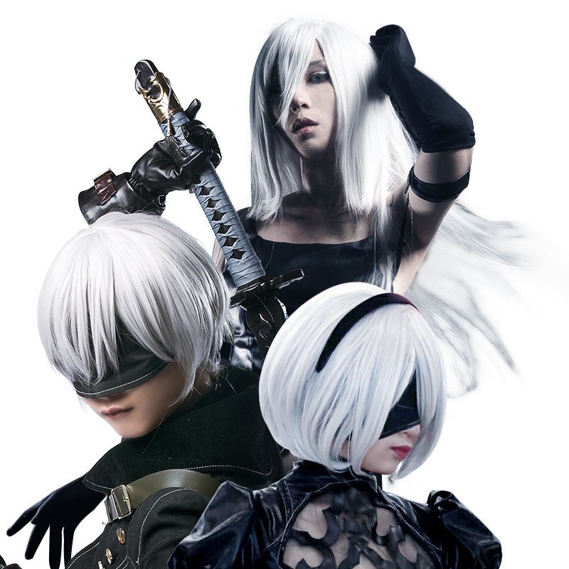Hsiu New High Quality Yorha No 2 Type B 2byorh 2a 9s 2b Wig Cosplay Wig Nier Automata Costume Play Wigs Costumes Hair