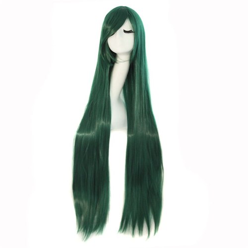 Re:zero Crusch Karsten 100cm Long Straight Dark Green Anime Cosplay Wig
