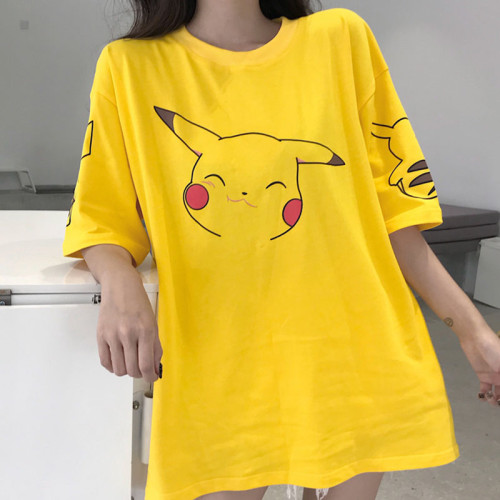 Pokemon Pikachu Kawaii Cartoon Print T Shirt