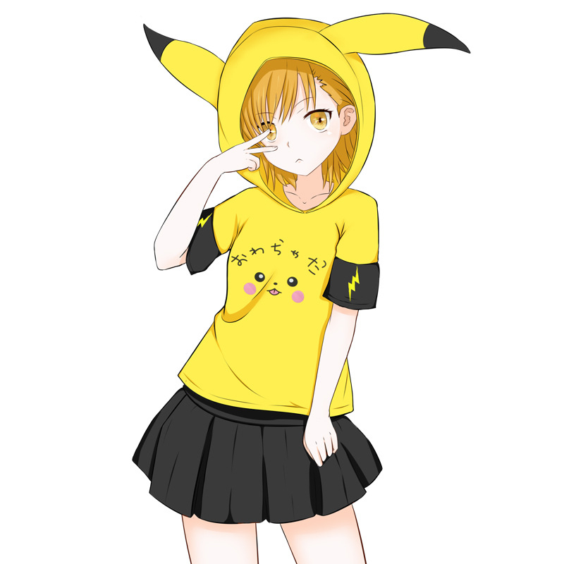 Cute Anime Girl In Pikachu Hoodie gambar ke 20