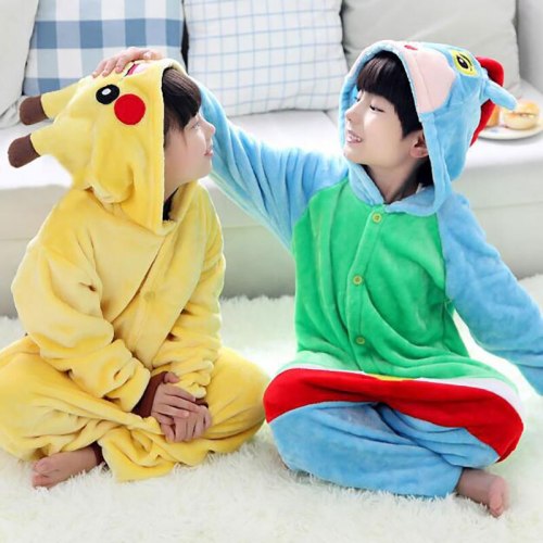 Kid's Pikachu Onesie Flannel Pokemon Pajamas