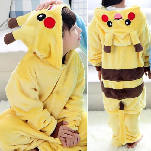 Kid's Pikachu Onesie Flannel Pokemon Pajamas