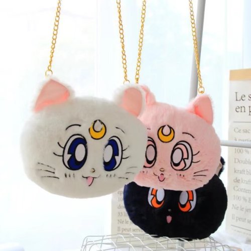 Sailor Moon Luna Cat Kawaii Plush Cross Bag