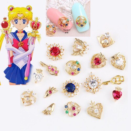 20pcs Set Sailor Moon Cosplay Nail Stickers Anime 3d Manicure Sticker Nail Art Decoration Prop Zircon Rhinestone Accessories Looking for information on the anime bishoujo senshi sailor moon (sailor moon)? usd
