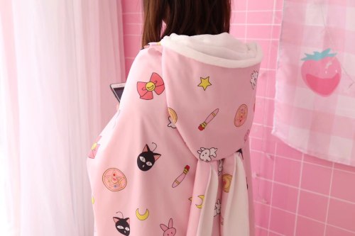 3D Sailor Moon A447 Hooded Blanket Cloak Japan Anime Japanese Cosplay Game Zoe