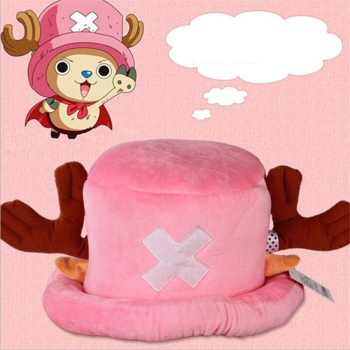 Anime ONE PIECE Chopper Pink Cute Hats Cosplay Elk Horn Caps