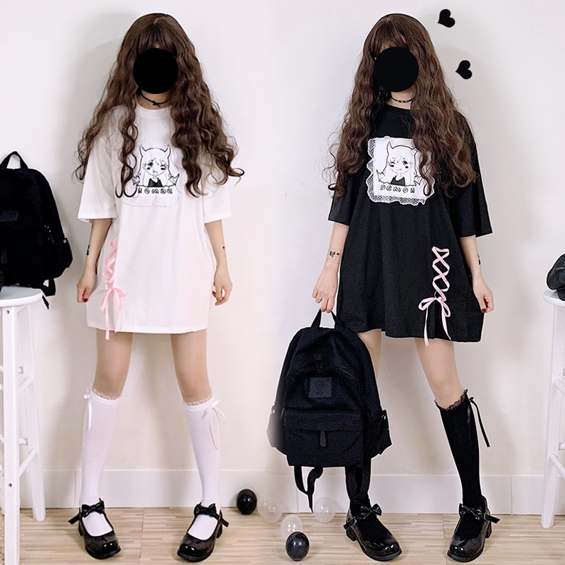 kawaii black dress