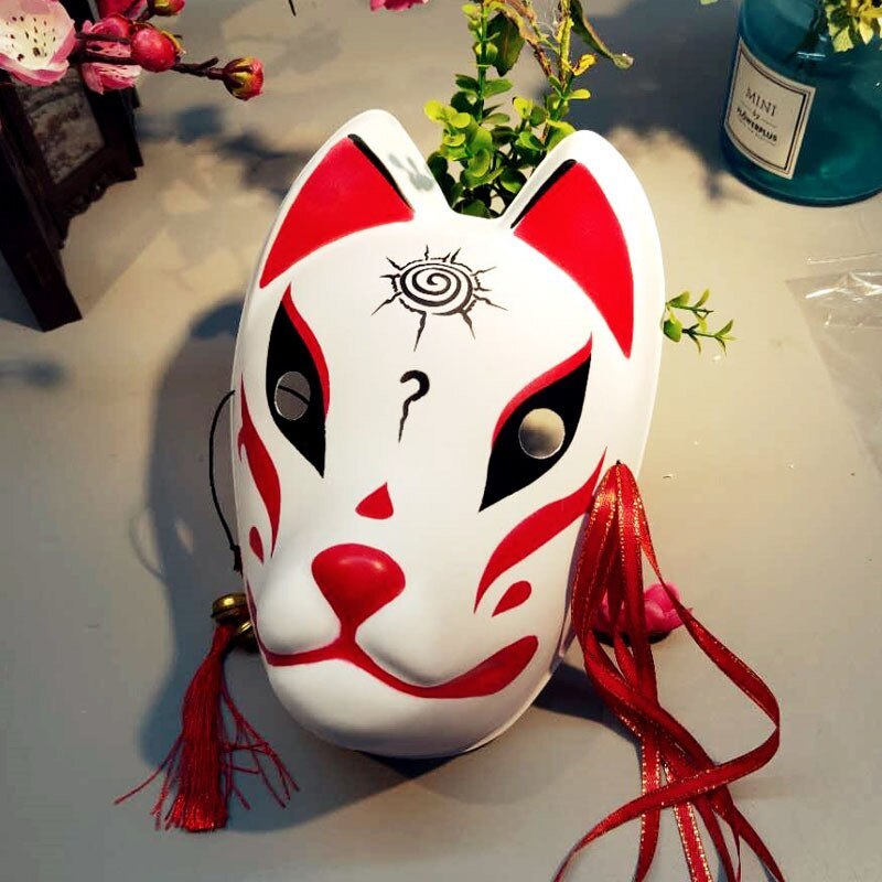 Japanese Fox Masks Full Face Hand Painted Style Pvc Fox Cat Mask