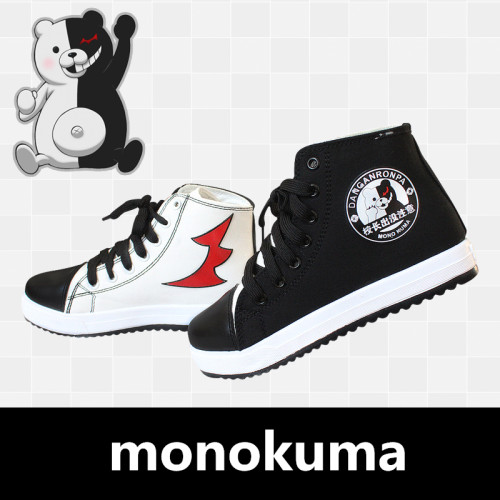 Anime Danganronpa Monokuma Cosplay Props Canvas Shoes
