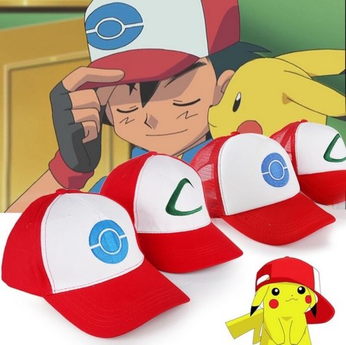 Pokemon Go Cosplay Costume Props 2 Style Ash Ketchum Adjustable Baseball Cap