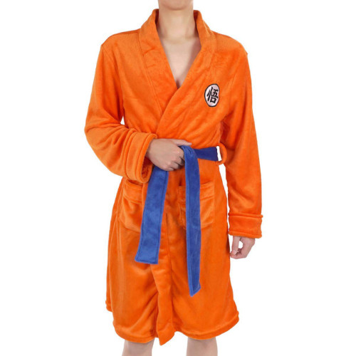 Anime Dragon Ball Cosplay Costumes Son Goku Flannel Pajamas Robes Casual Bathrobe