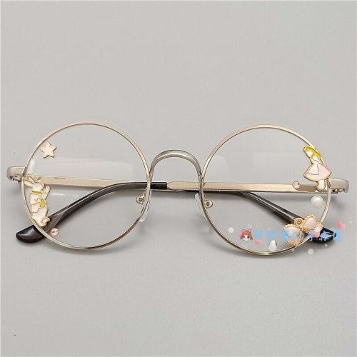 Sweet Lolita Cherry Blossom Glasses Harajuku Cosplay Handmade Retro Eyeglass