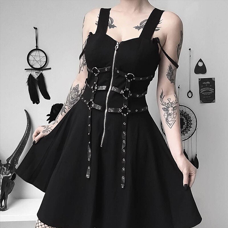 black dress suspenders
