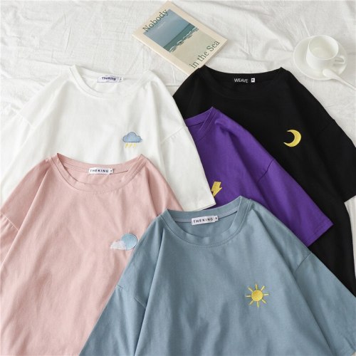 Harajuku Summer Weather Pattern Casual T Shirt Harajuku Summer Weather Pattern Casual T Shirt