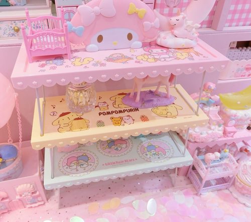Cartoon My Melody Pompompurin Little Twin Stars Cute Cosmetic Display Folding Storage Doll House