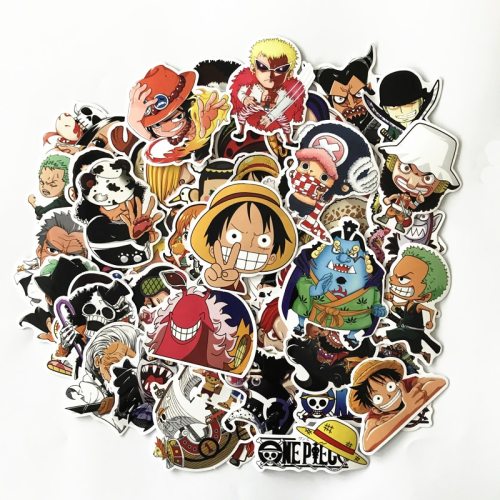 61 Pcs Lot Anime One Piece Luffy Stickers Home Decal Pad Bicycle Ps4 Waterproof Decal