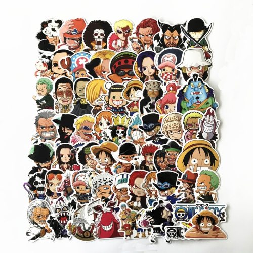 61 Pcs Lot Anime One Piece Luffy Stickers Home Decal Pad Bicycle Ps4 Waterproof Decal