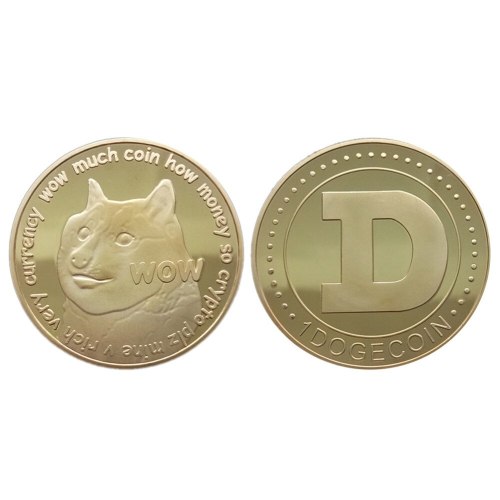 1pcs Doge Coin Virtual Currency Commemorative Golden Hottest DOGE Coin Art Collection Dia 38mm