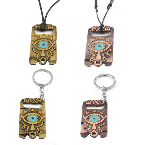 The Legend of Zelda Sheikah Slate Breath of the Wild Cosplay Pendant Keyring Key Chain Necklace