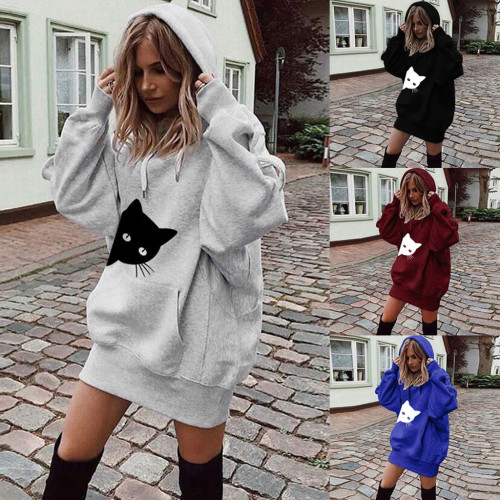 Buy Streetwear Sweatshirt Cat Print Hoodies Women Oversized Harajuku Kawaii Clothes Hoodies Moe Energy Buy cute knitted oversized jacket in our online store we sell cheap trendy aesthetic clothes, kawaii clothes, tumblr clothes, korean trendy clothes and accessories including items! usd
