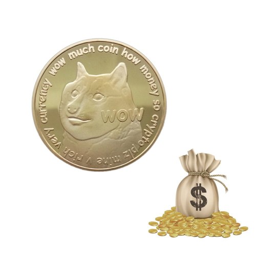 1pcs Doge Coin Virtual Currency Commemorative Golden Hottest DOGE Coin Art Collection Dia 38mm