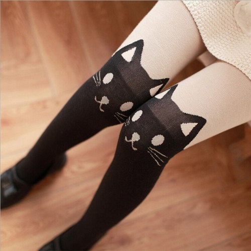 Autum New Women Black Cat Tail Cartoon Cotton Fake Stockings Skin Color Lovely Lolita Cute Tights Looking to liven up your legwear? usd