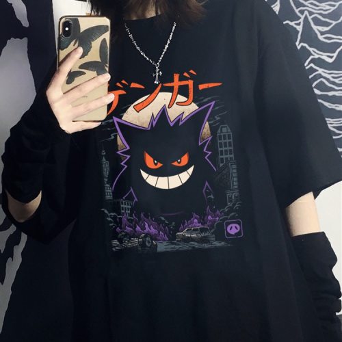 Gengar Kaiju Japan Style Harajuku T Shirt Aesthetic Gothic women T-Shirt Cotton Short Sleeve O-Neck Tops Tee Shirts Fashion 2020