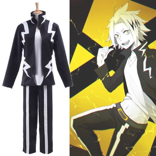 My Hero Academia Kaminari Denki Cosplay Uniform Describe yourself if you were an mha character and find out which mha guy i think'd be perfect for in a world where your soulmate's name appears on your wrist on your seventeenth birthday, denki. my hero academia kaminari denki cosplay