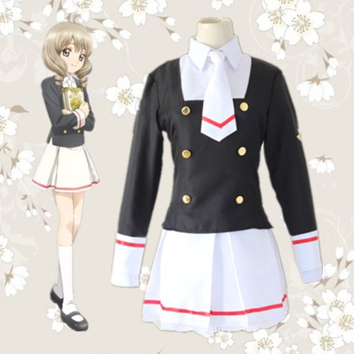 Card Captor Wig Cosplay KINOMOTO SAKURA School Uniform