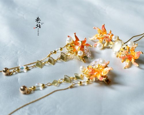 Headwear Women Kanzashi Classical Goldfish Tassels Hair Pin Hunfu Kimono Bathrobe Hair Clip Hair Accessories COSPLAY Ornament