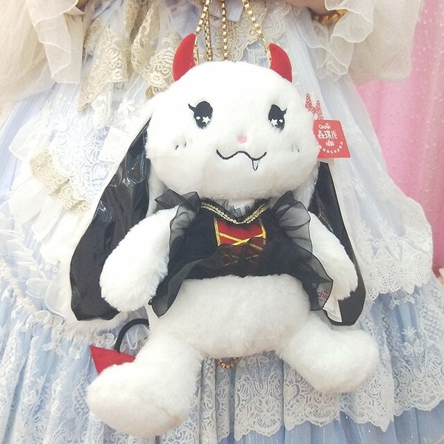 Punk Bunny Tote Bag kawaii visual kei cute gothic shopping bag rabbit gift 