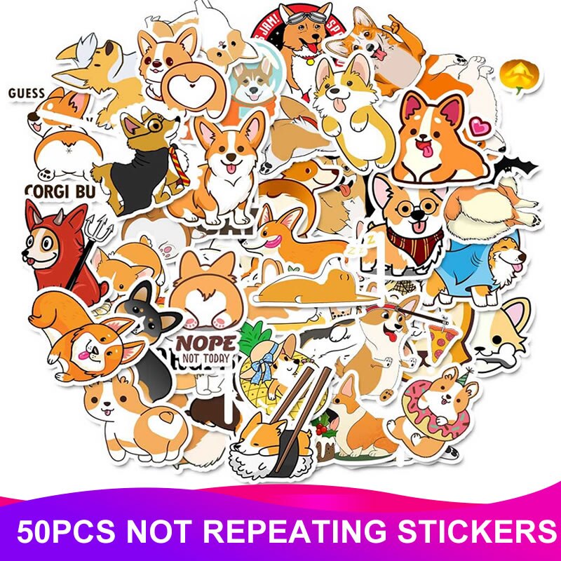 AniStickers 50 Pcs Waterproof Animal Figure Stickers Aesthetic Vinyl Stickers for Laptop Skateboard Water Bottle MacBook Car Luggage Graffiti Stickers Pack for Kids Teens Adult Cute Cartoon Stickers for Kids 