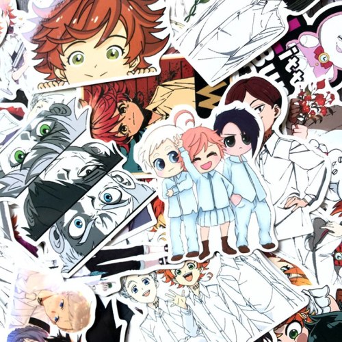 50 Pcs/set Anime The Promise Neverland Stickers Emma Ray Norman Don Gilda Phil Isabella Figure Sticker For Wall Gifts F3
