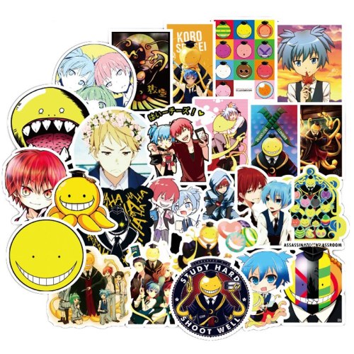 50Pcs New Japan Anime Stickers Assassination Classroom Graffiti Cartoon Sticker 