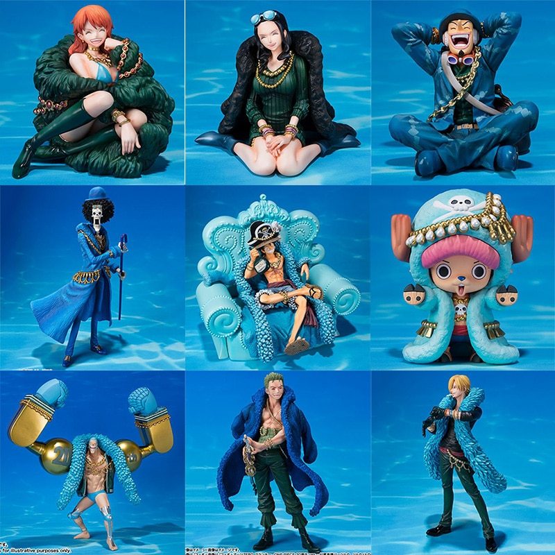 One Piece Figure Anime 20th Anniversary Ver Luffy Zoro Chopper