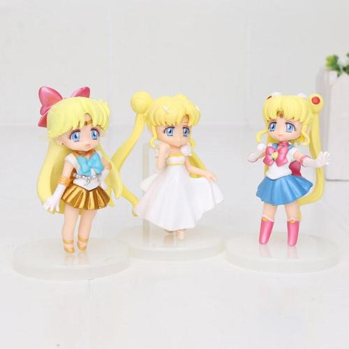 Sailor Moon Figure Toys Tsukino Mars Mercury Jupiter Venus Saturn Anime