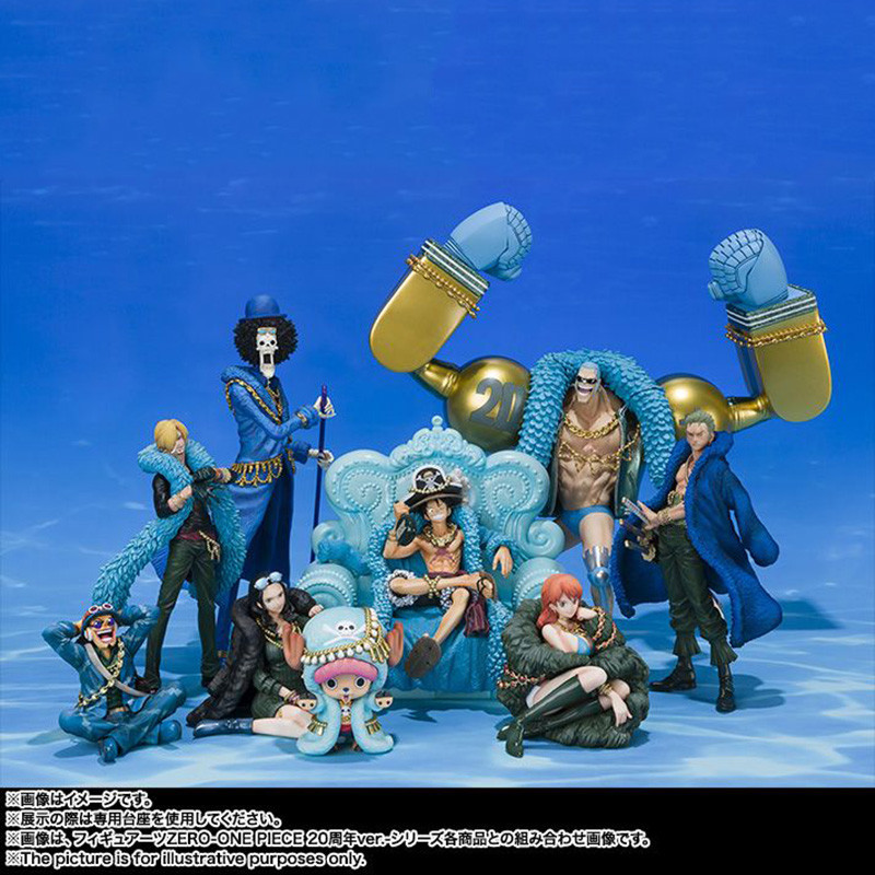 One Piece Figure Anime 20th Anniversary Ver Luffy Zoro Chopper