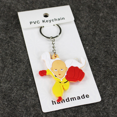 One Punch Man PVC Keychain Saitama Sensei Handmade Keyring