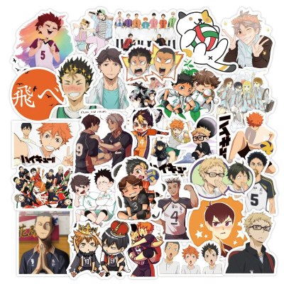 50pcs set haikyuu anime volleyball stickers