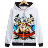 One Piece Zipper Sweatershirt Luffy Smile Face Anime Hoodie
