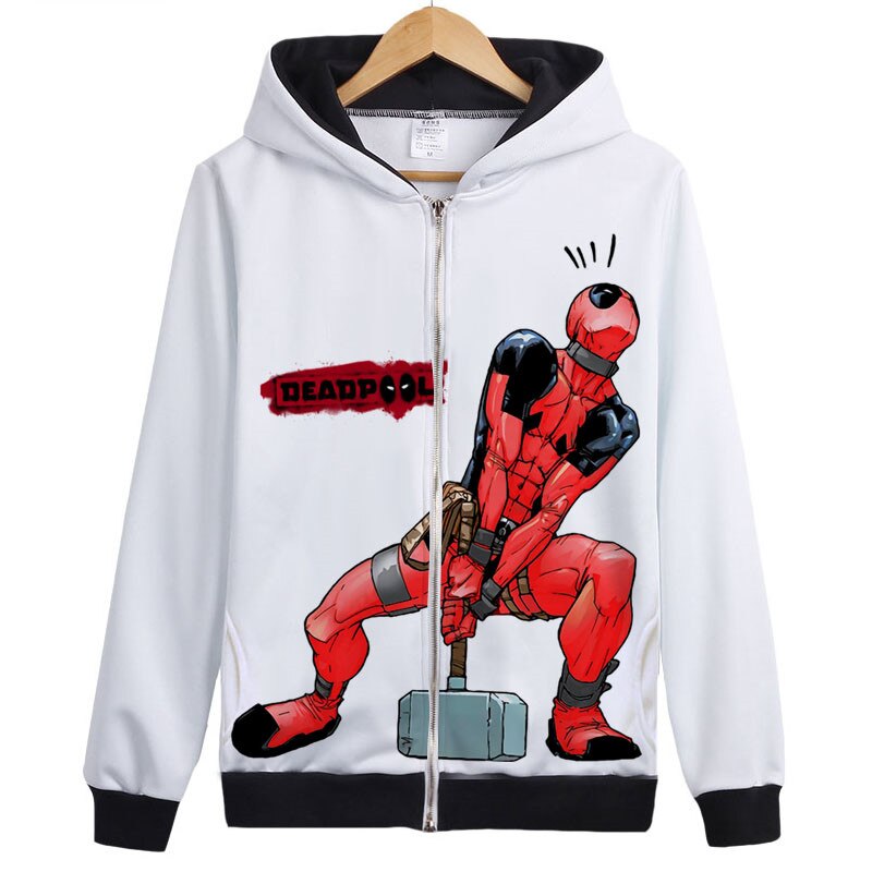 deadpool hoodie zip up