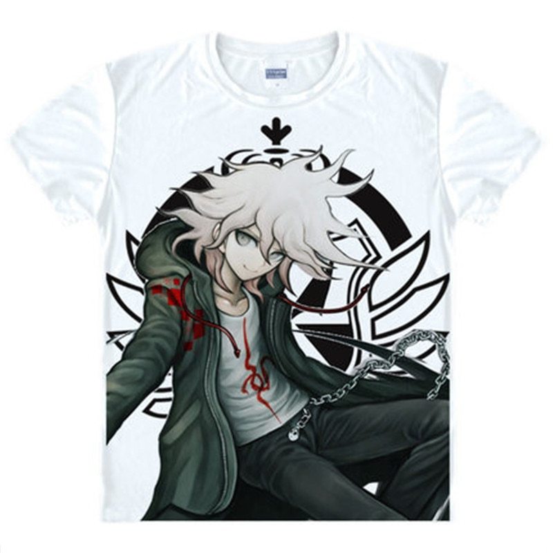 Danganronpa 2 Monokuma Makoto Naegi Anime Black And White Bear T Shirt