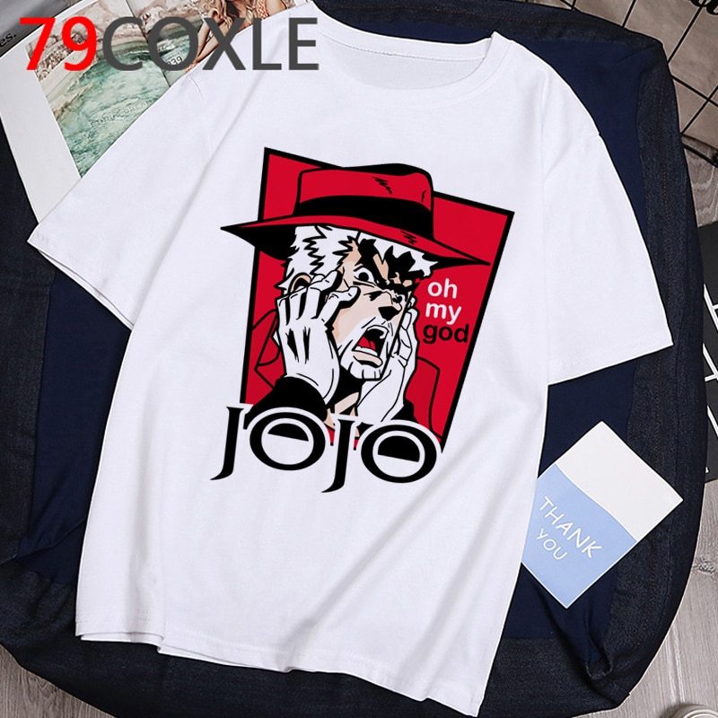 Jojo Bizarre Adventure Funny Cartoon T Shirt Men Fashion Japanese Anime T Shirt Graphic Summer Tshirt